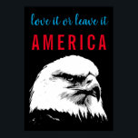 Pop Art Bald Eagle Liebe Verließ America Slogan Sa Poster<br><div class="desc">Freedom & Courage Motivierend Eagles Images - Fearsome Patriotic Eagle - Pop Art Syle American Eagle Landing Image - Fearless American Bald Eagle: Flying American Eagle Pictures - Der Glatzadler ist der Nationalvogel und Symbol der USA.</div>