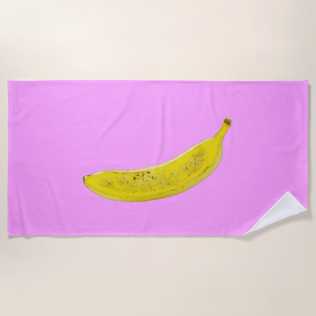 Pop Art Banana Strandtuch (Vorderseite)