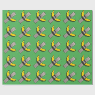 Pop-Art-Banane und Grafik mit Klebeband im Rastert Geschenkpapier