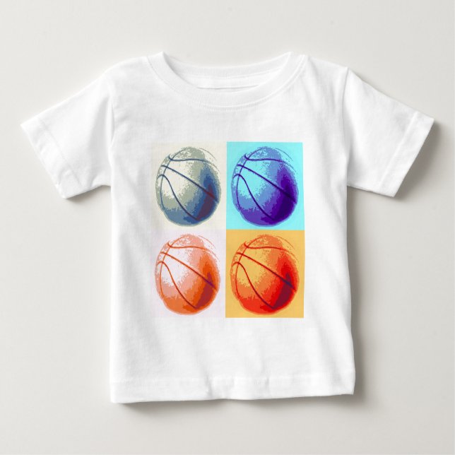 Pop Art Basketball Baby T-shirt (Vorderseite)