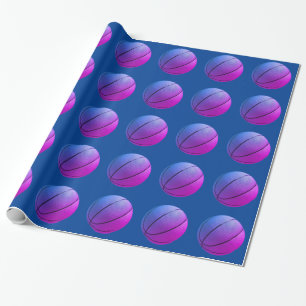 Pop Art Basketball Blue Geschenkpapier