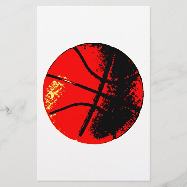Pop Art Basketball Briefpapier (Vorderseite)
