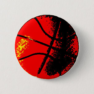 Pop Art Basketball Button
