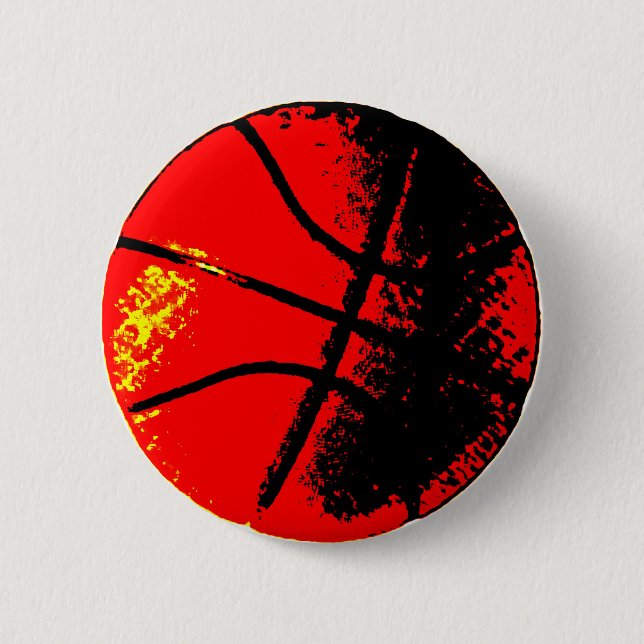 Pop Art Basketball Button (Vorderseite)