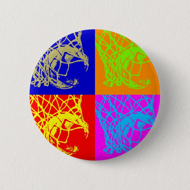 Pop Art Basketball Button (Vorderseite)