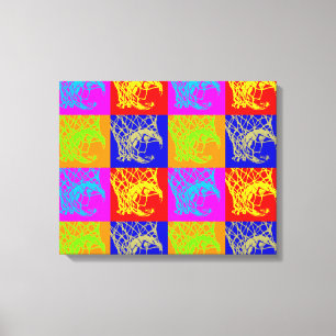Pop Art Basketball Einzigartig Trendy Wrapped Canv Leinwanddruck