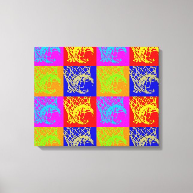 Pop Art Basketball Einzigartig Trendy Wrapped Canv Leinwanddruck (Vorderseite)