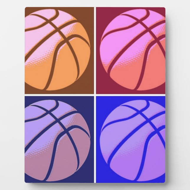 Pop Art Basketball Fotoplatte (Vorderseite)