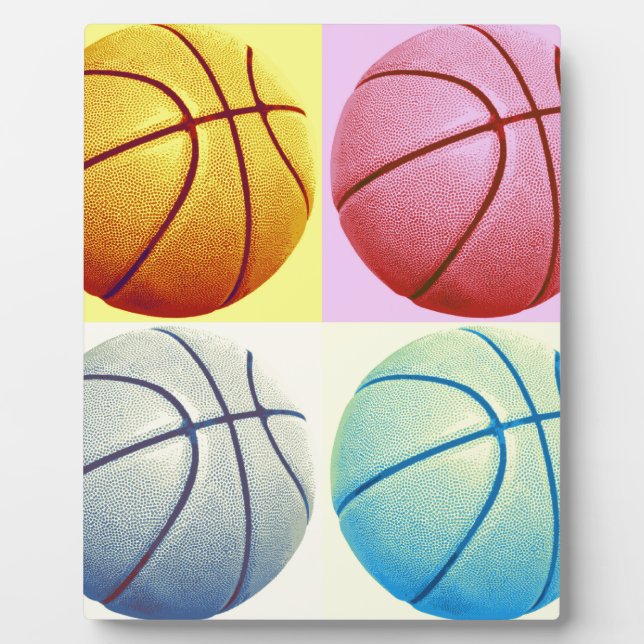 Pop Art Basketball Fotoplatte (Vorderseite)