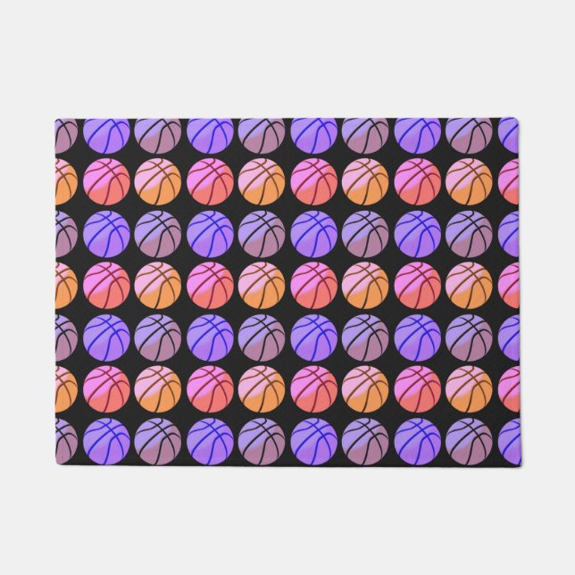 Pop-Art Basketball Fußmatte (Vorderseite)