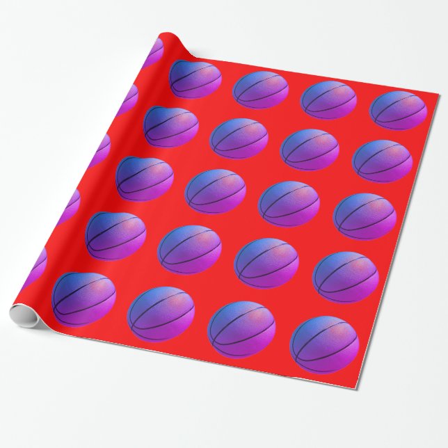 Pop Art Basketball Geschenkpapier (Ungerollt)