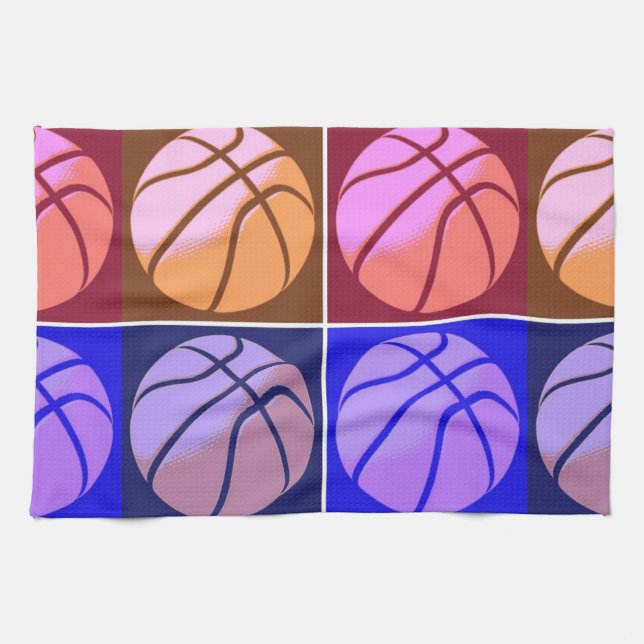 Pop Art Basketball Handtuch (Horizontal)