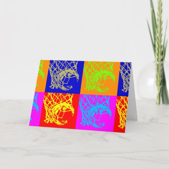 Pop Art Basketball Karte (Vorderseite)
