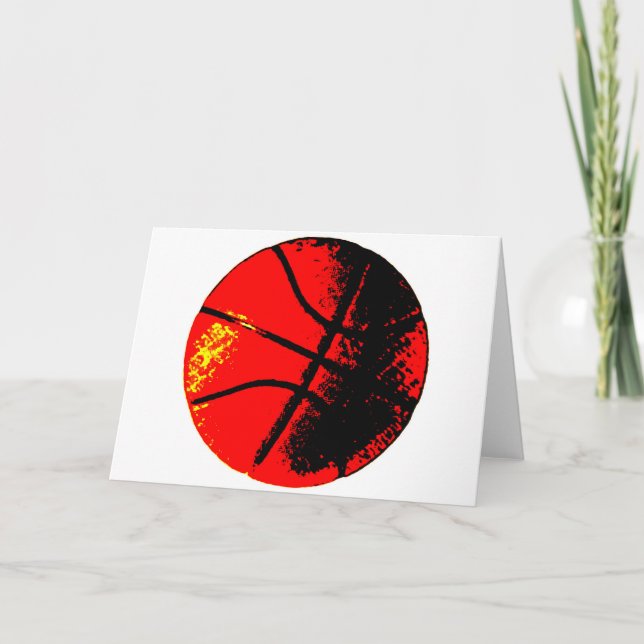Pop Art Basketball Karte (Vorderseite)