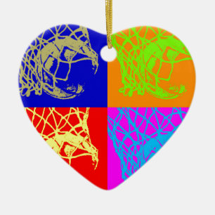 Pop Art Basketball Keramik Ornament
