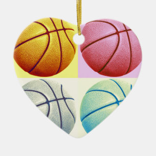 Pop Art Basketball Keramik Ornament