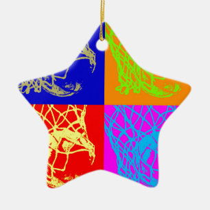 Pop Art Basketball Keramikornament