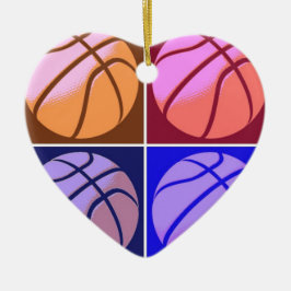 Pop Art Basketball Keramikornament