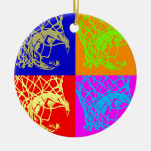 Pop Art Basketball Keramikornament
