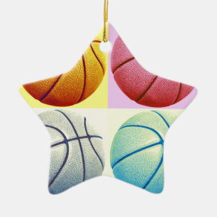 Pop Art Basketball Keramikornament