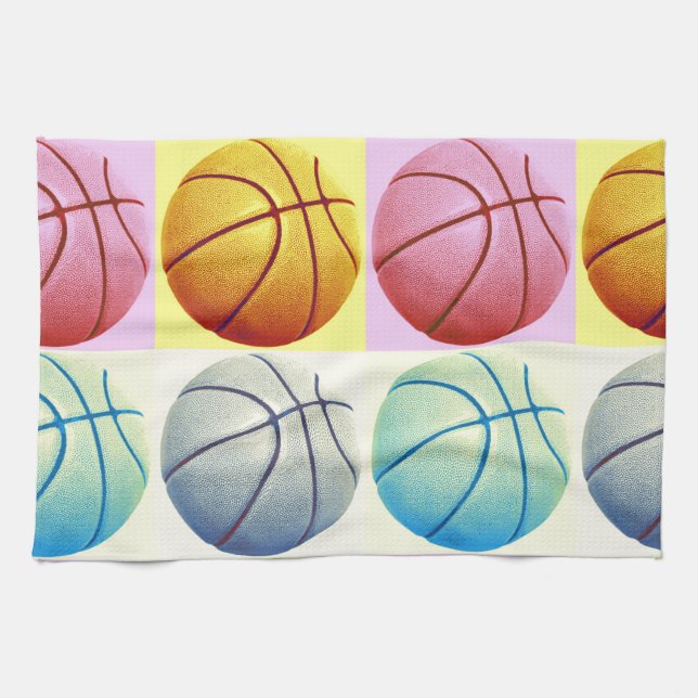 Pop Art Basketball Küchentuch (Horizontal)