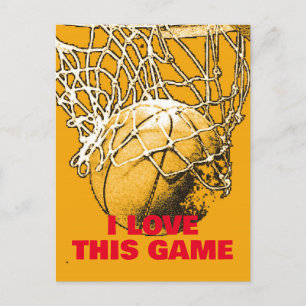 Pop Art Basketball Love This Game Postkarte