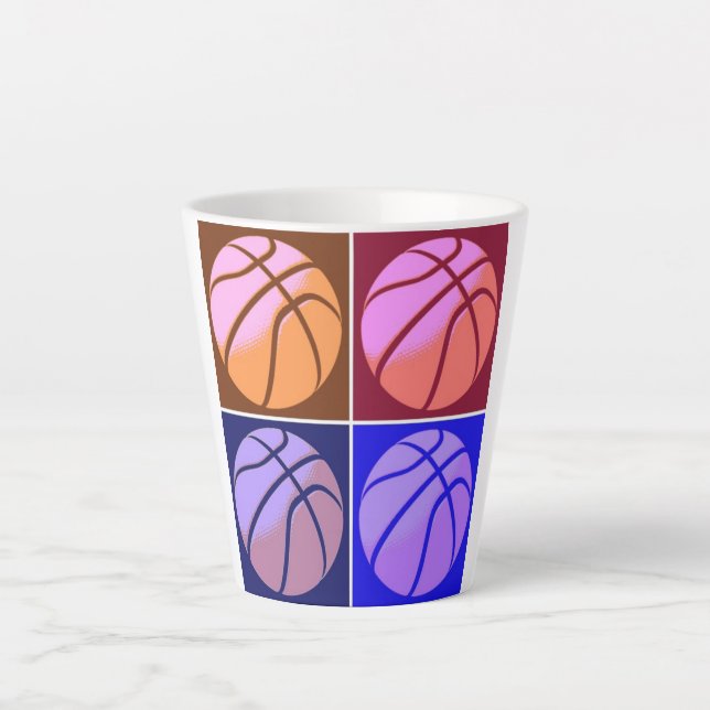Pop Art Basketball Milchtasse (Vorderseite)