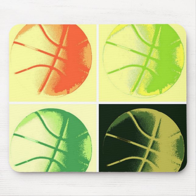 Pop Art Basketball Mousepad (Vorne)