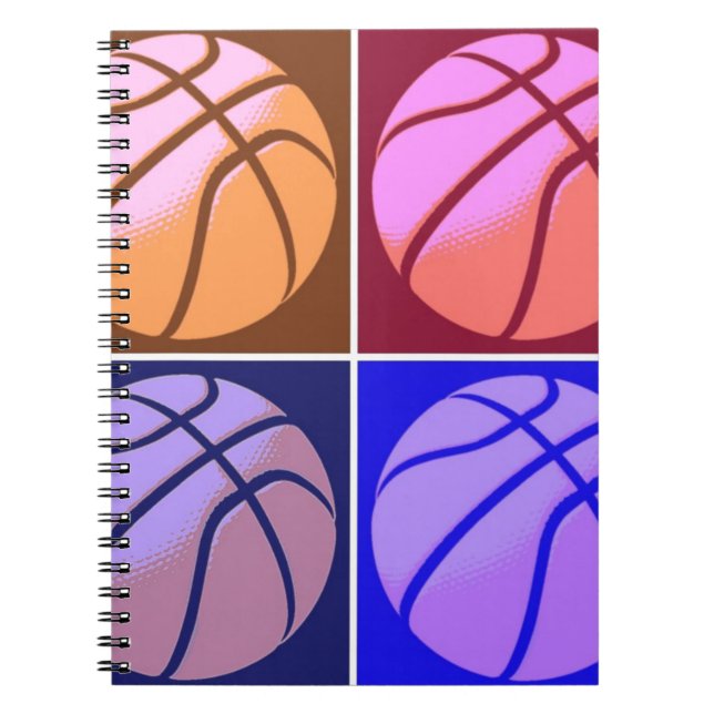 Pop Art Basketball Notizblock (Vorderseite)