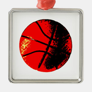 Pop Art Basketball Ornament Aus Metall