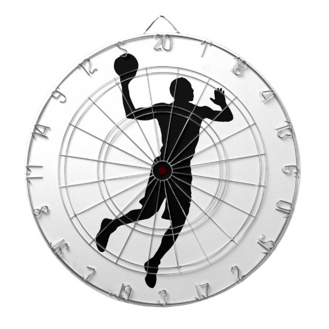Pop Art Basketball Player Silhouette Dartscheibe (vorne)