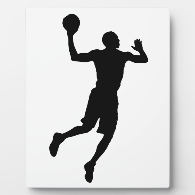 Pop Art Basketball Player Silhouette Fotoplatte (Vorderseite)