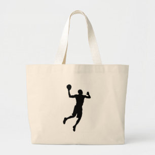 Pop Art Basketball Player Silhouette Jumbo Stoffbeutel