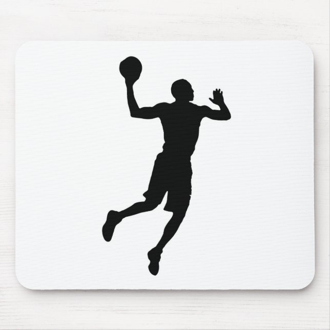 Pop Art Basketball Player Silhouette Mousepad (Vorne)