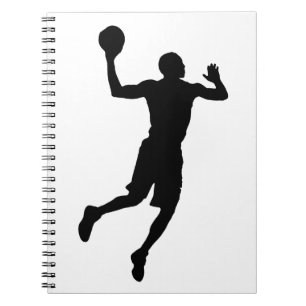 Pop Art Basketball Player Silhouette Notizblock