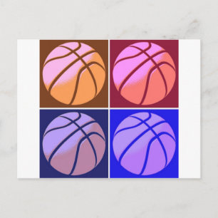 Pop Art Basketball Postkarte