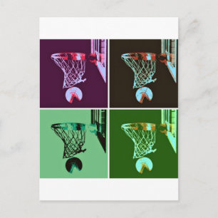 Pop Art Basketball Postkarte