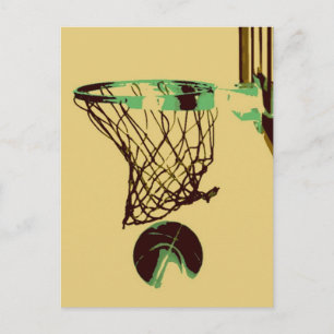 Pop Art Basketball Postkarte