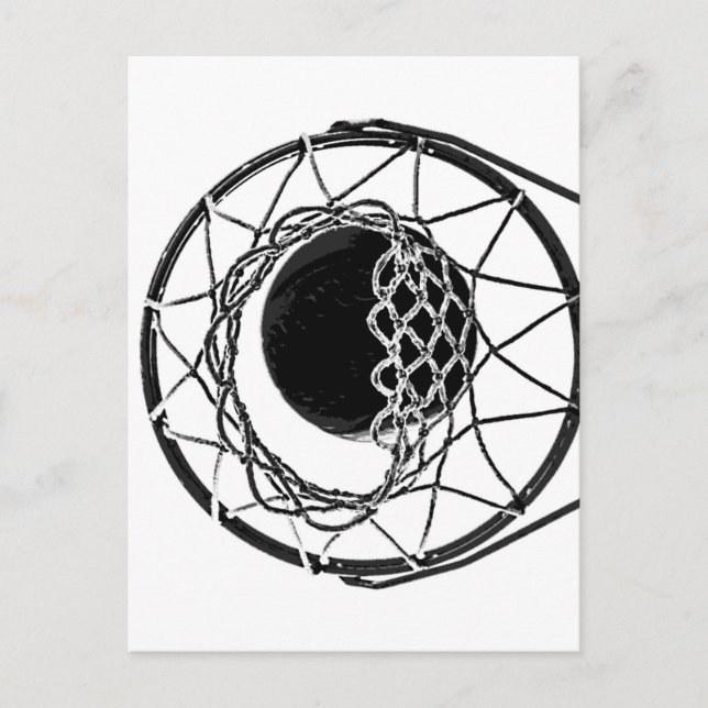 Pop Art Basketball Postkarte (Vorderseite)