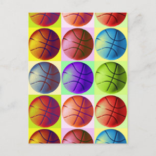 Pop Art Basketball Postkarte