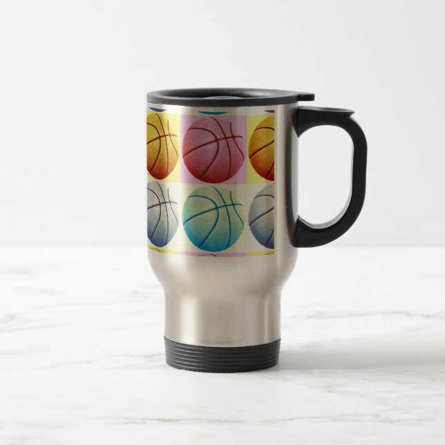 Pop Art Basketball Reisebecher (Rechts)