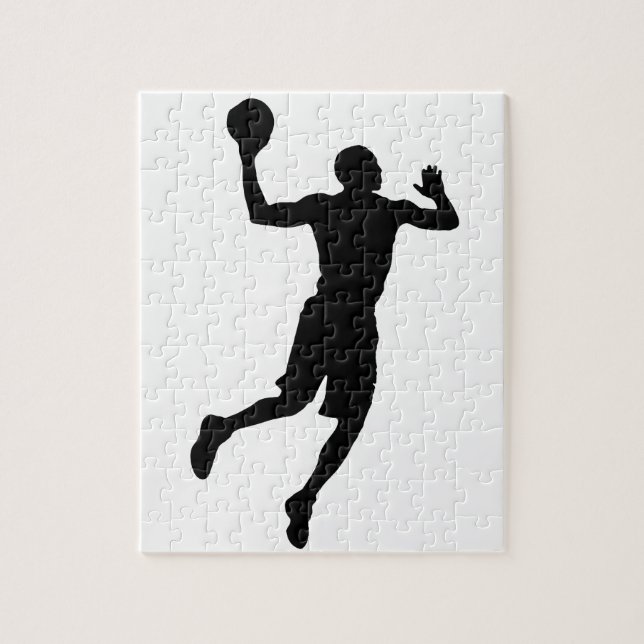 Pop Art Basketball Silhouette Puzzle (Vertikal)