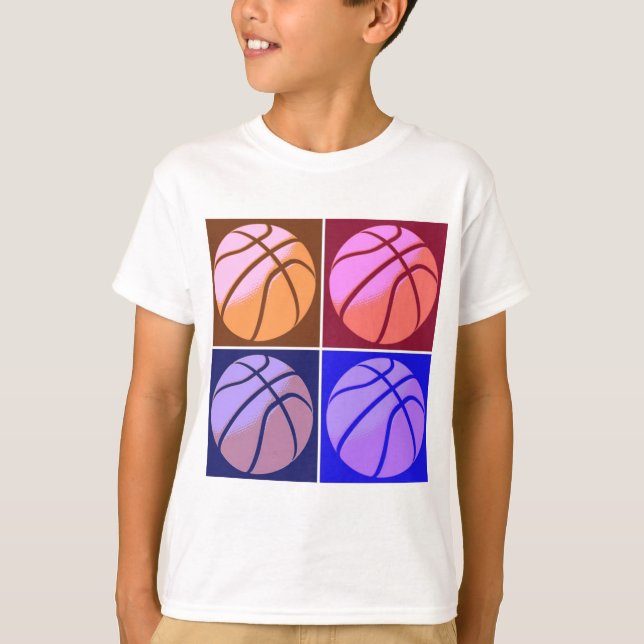 Pop Art Basketball T-Shirt (Vorderseite)