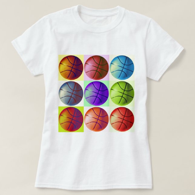 Pop Art Basketball T-Shirt (Design vorne)