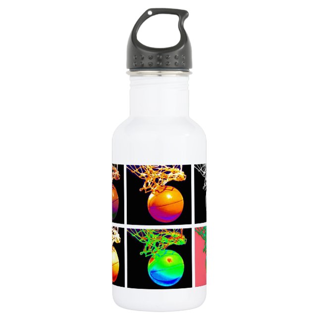 Pop Art Basketball Trinkflasche (Vorderseite)