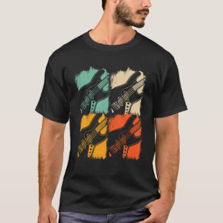 Pop Art Bass Gitarrist Bassist Retro Bass Gitarre T-Shirt
