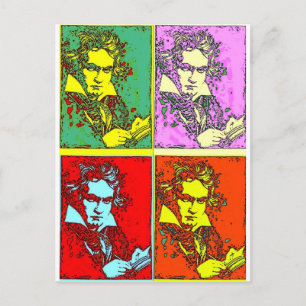 Pop-Art Beethoven Postkarte