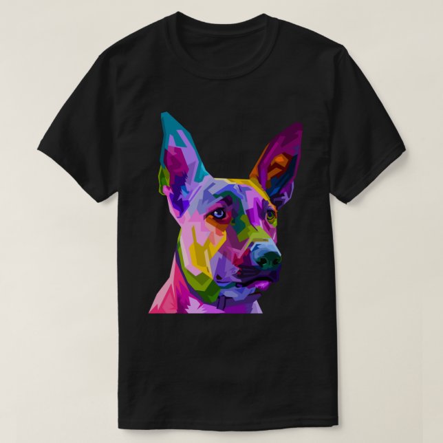 Pop Art Belgisch Malinois Shepherd Mechelaar Pullo T-Shirt (Design vorne)