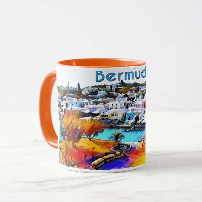 Pop Art Bermuda Tasse (Vorderseite Links)