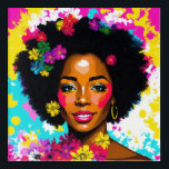 Pop Art Black Woman Multicolor Acrylic Print Acryl Wandkunst<br><div class="desc">Dieses einzigartige Kunstwerk besticht durch eine wunderschöne schwarze Frau mit natürlichem Afro-Haar in einem lebendigen Pop-Kunstportrait mit farbenfrohen Blume und einem vielfarbigen abstrakten Hintergrund. Ein Hauch von Ästhetik im 70er mit kühnen,  hellen Farben,  die melaninische Schönheitskunst kann jeden Ort erhellen!</div>